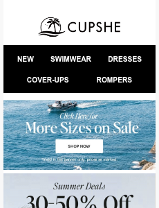 [Cupshe] - Almost Yours: 30-50% Off