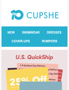 Cupshe - 25% Off and Faster Than Ever